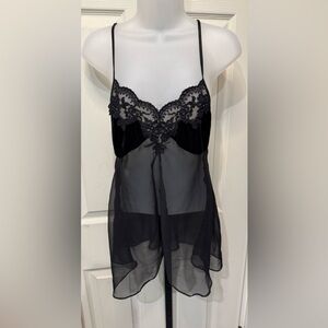 Seductive Wear Elegant Black Lace Babydoll Lingerie